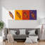 Art mural abstrait coloré à lignes entrecroisées colorées-866714764