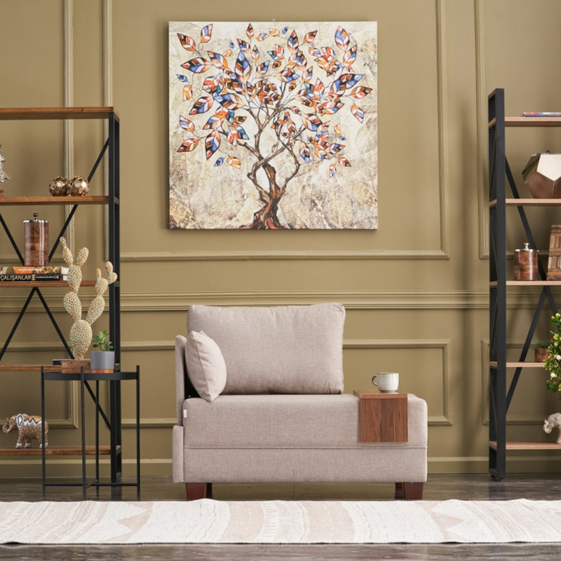 Fauteuil l 41,34 po, Mélange de polyester crème