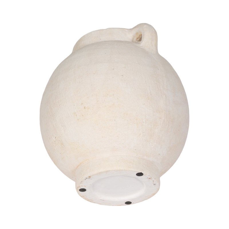 Handmade Ceramic / Porcelain Table Vase, White, Overall Height - 10"