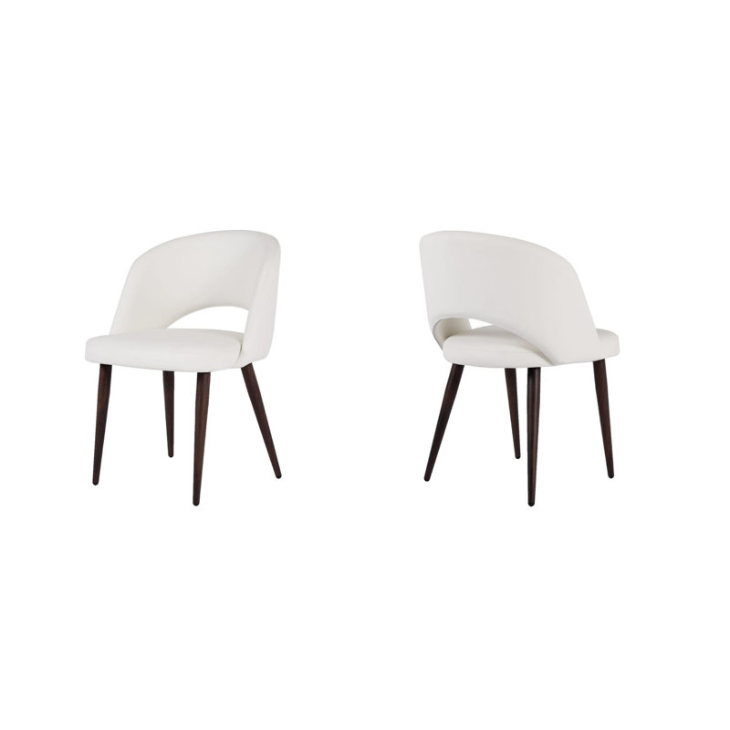 Chaise d'appoint rembourrée Yemina, Blanc