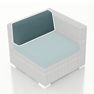 29" Single Seat Back Cushion - Cast Lagoon