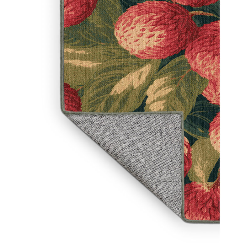  Washable Lychee Fruits Area Rug, Rectangulaire 2 pi x 3 pi
