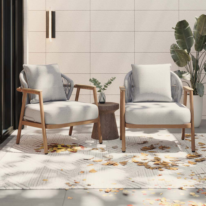 Fauteuil club Antoninette, Teck