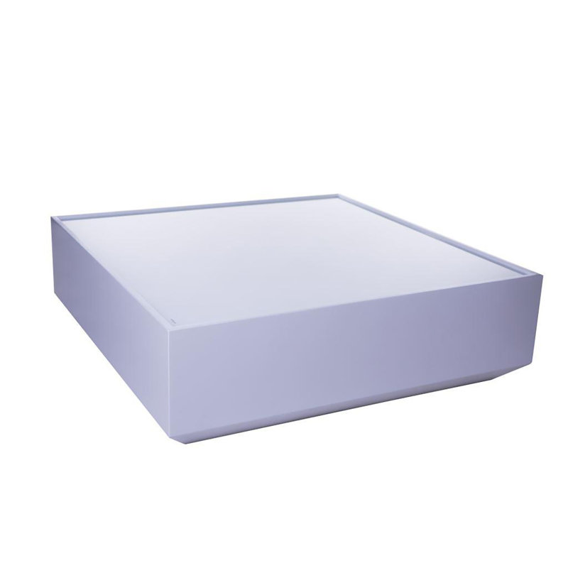 Cladine Glass Top Coffee Table, Matt White