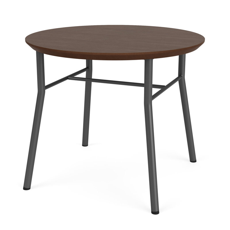 Table de bout ronde Chat Chat, Noyer Riftwood, Gris anthracite