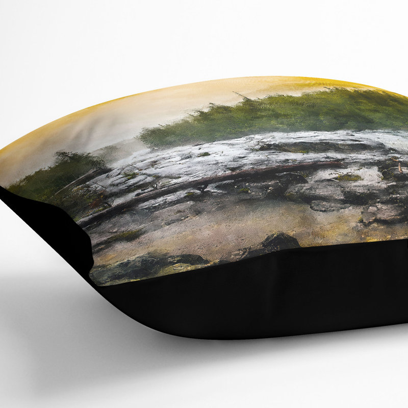Square Cushion, 55cm H x 55cm W x 20cm D, Black