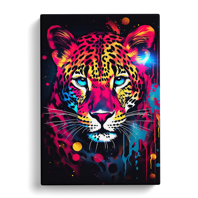 Leopard Futurism Art No.2 - Wrapped Canvas, 76cm H x 50cm W x 3cm D