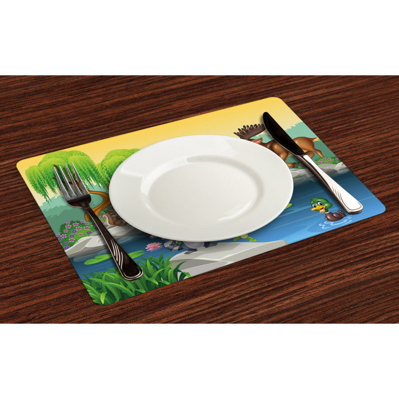 Cliffrose Cartoon Funny Mascot Placemat