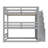 Full Size Triple Bunk Bed with Storage Staircase,Separate Design,Gray-1089464407