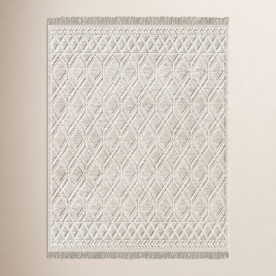 Esty Ivory Hand-Woven Wool Rug