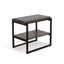 Table d'appoint Lery, bois brun foncé, métal noir-105906802