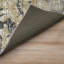 Tapis intérieur / extérieur en polyester tissé à la machine abstrait beige / gris-87382108