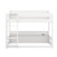 Lit superposé grand sur grand avec tablettes de rangement et ports USB, lit superposé en bois massif avec échelle et garde-corps-123077618