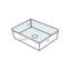 Lavabo de salle de bain rectangulaire encastré en céramique avec trop-plein Boulevard-1827762