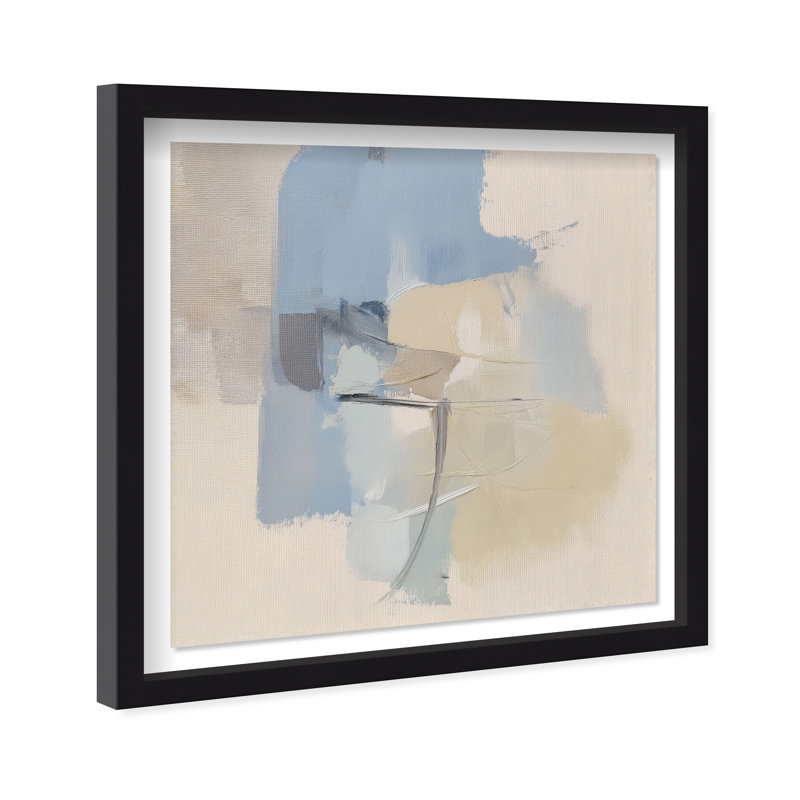 Clouded Calm II Shadowbox Abstract Print by Oliver Gal, Black Frame, 12 x 12, 13.5"H x 13.5"W, Black Frame