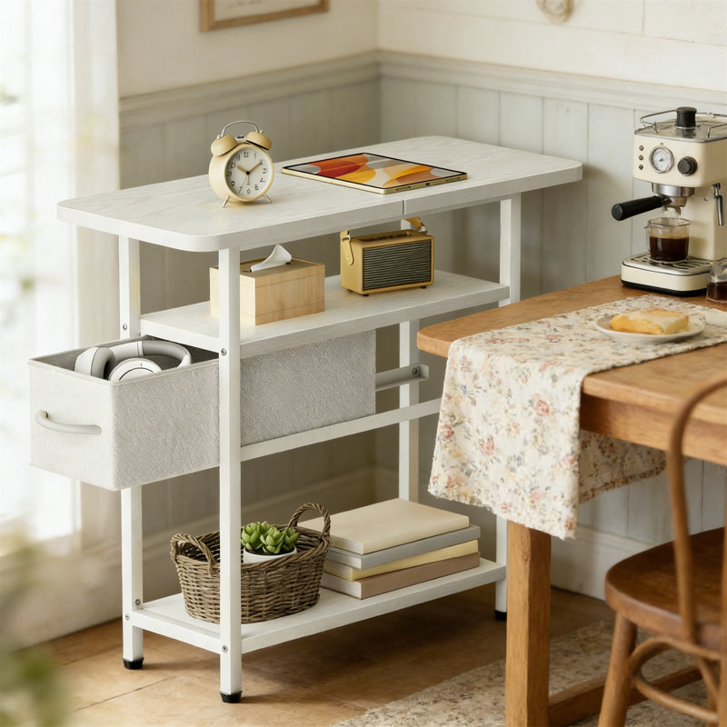 30cm W Metal Bedside Table
