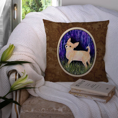 Coussin décoratif intérieur / extérieur Starry Night Chihuahua