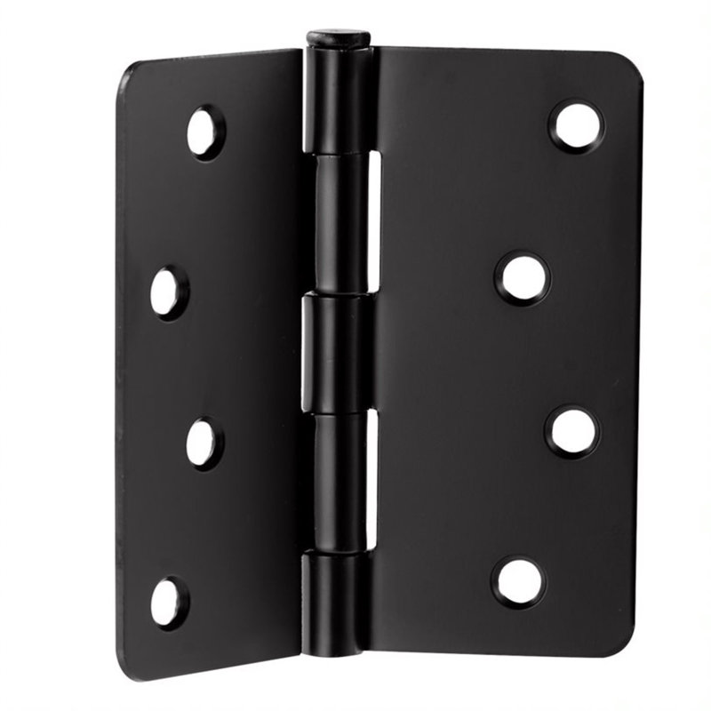 Charnières de porte H 4 po x l 4 po, Noir mat
