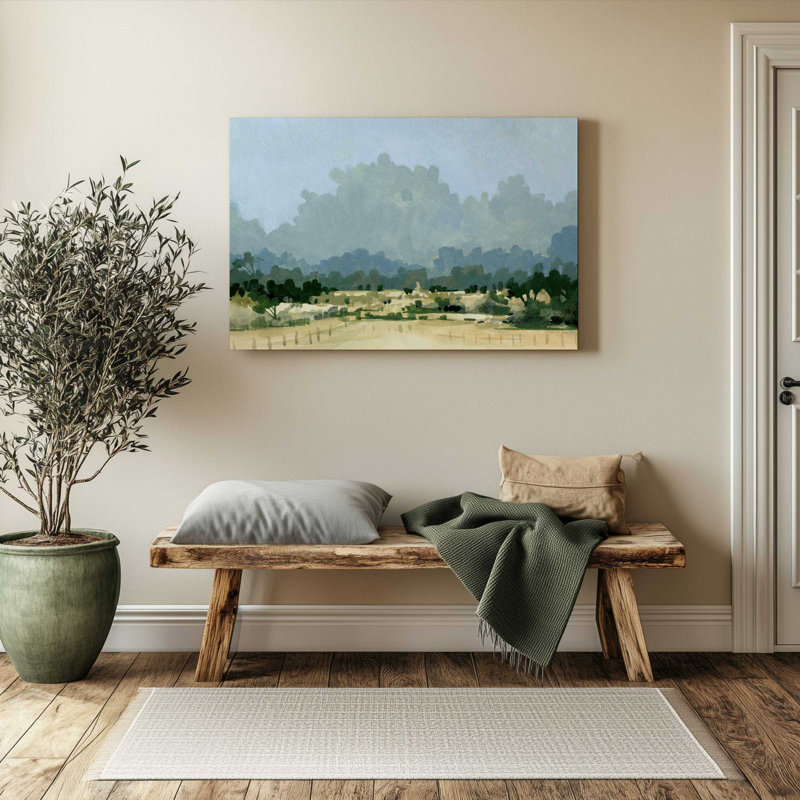 Toile tendue «Tranquil Country Fields», H 32 po x l 48 po