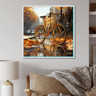Golden Wheels Bicycle II - reproduction sur toile
