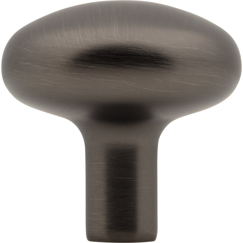Loxley Mushroom Knob, Brushed Pewter