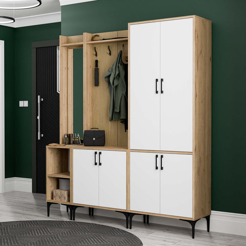 Covedale 70 cm W Hall Tree, White/Oak