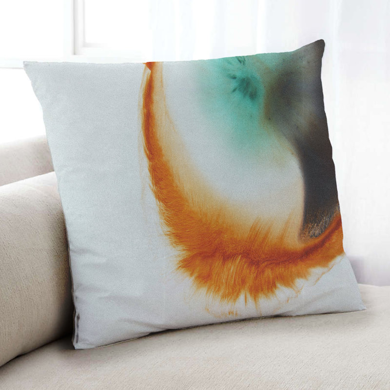 Coussin décoratif Color Focus Orange 15, Microsuède