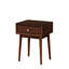 Table de bout 1Pc avec tiroir en brun pour un espace de vie élégant Mid-Century moderne fonctionnel