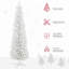 Arbre de Noël artificiel enneigé 6 pi avec des branches réalistes et un socle en plastique durable pour décoration des Fêtes, blanc