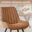 Modern Dining Chairs 54.8*46.9*83.2cm Tech Fabric Upholstery with Stylish Design Sofa-Level Cushioning Pet-Friendly Durable Scratch Resistant for Kitchen Dining Room or Home Office-979325-8883282