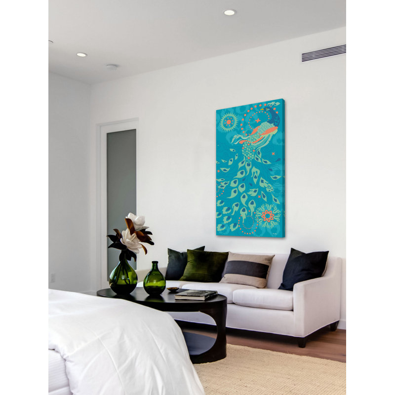 Peacock of Peoria 1 Piece Wrapped Canvas Wall Art, 152cm H x 76cm W