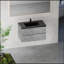 Meuble-lavabo flottant 36 po avec lavabo à quartz noir et tiroirs à fermeture en douceur