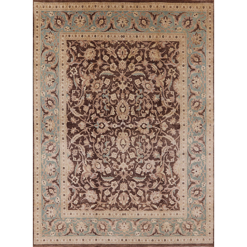 Tapis oriental brun / bleu Fantine, Rectangle 2 pi x 4 pi