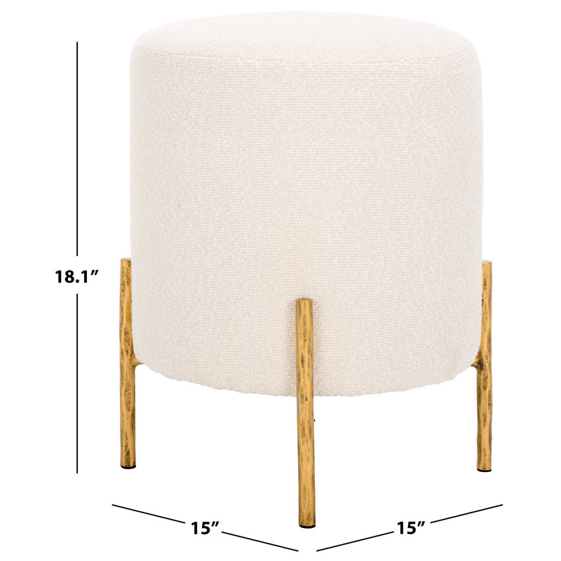 Aodan Round Standard Ottoman, Brass
