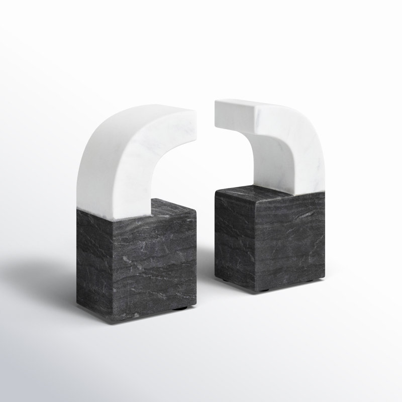 2-Tone Decorative Marble Bookends
