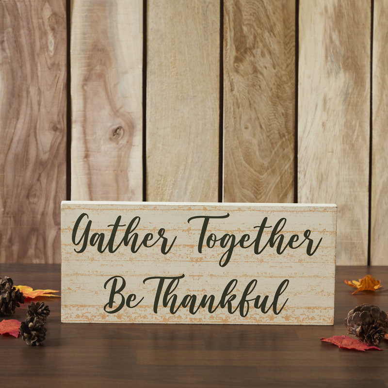 Kaleel Green Wall Décor, Gather Together Be Thankful