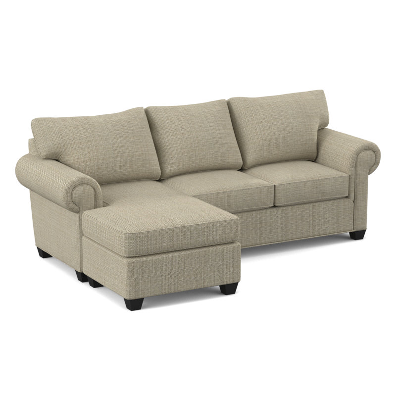 Charlotte 86" Wide Reversible Sofa & Chaise with Ottoman, Kanji Putty