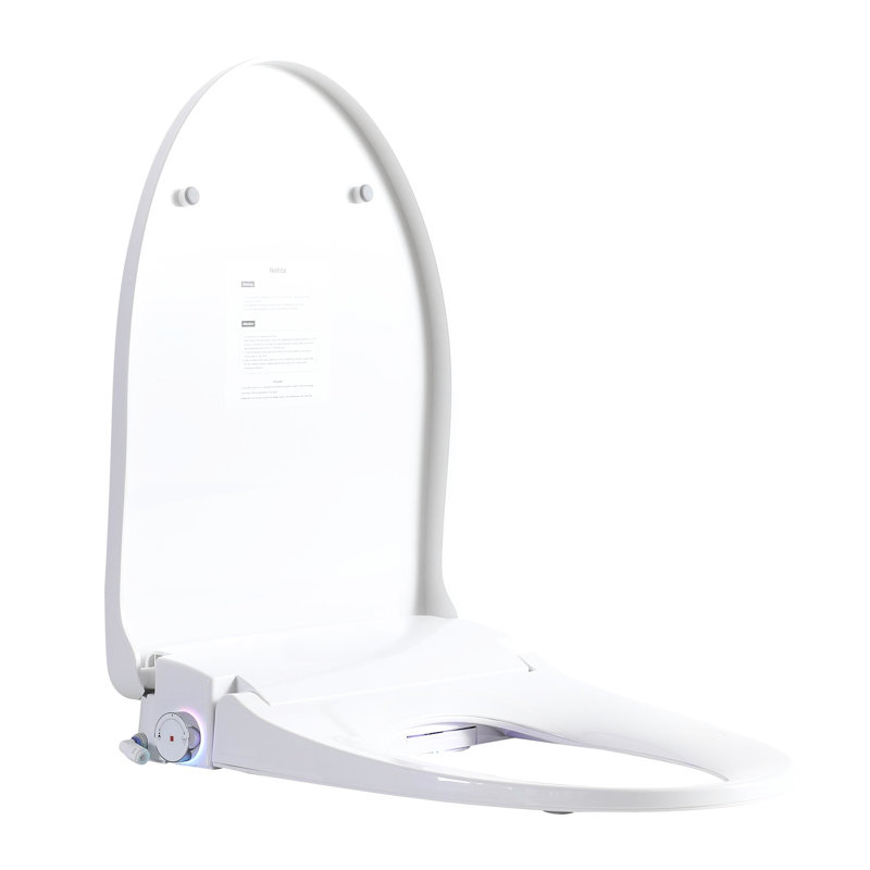 Smart Bidet Toilet Seat With Side Knob, Adjustable Heated Seat, Water Temperature And Adjustment, Automatic Nozzle Cleaning, Night - Multiple Cleaning Modes For Post Female Massage Flexible Position