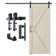 Sliding Standard Single Barn Door Hardware Kit with Handle and Floor Guide