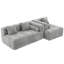 Canapé modulaire rembourré 2 pièces avec coussins Boneless, sans assemblage requis-1303952651