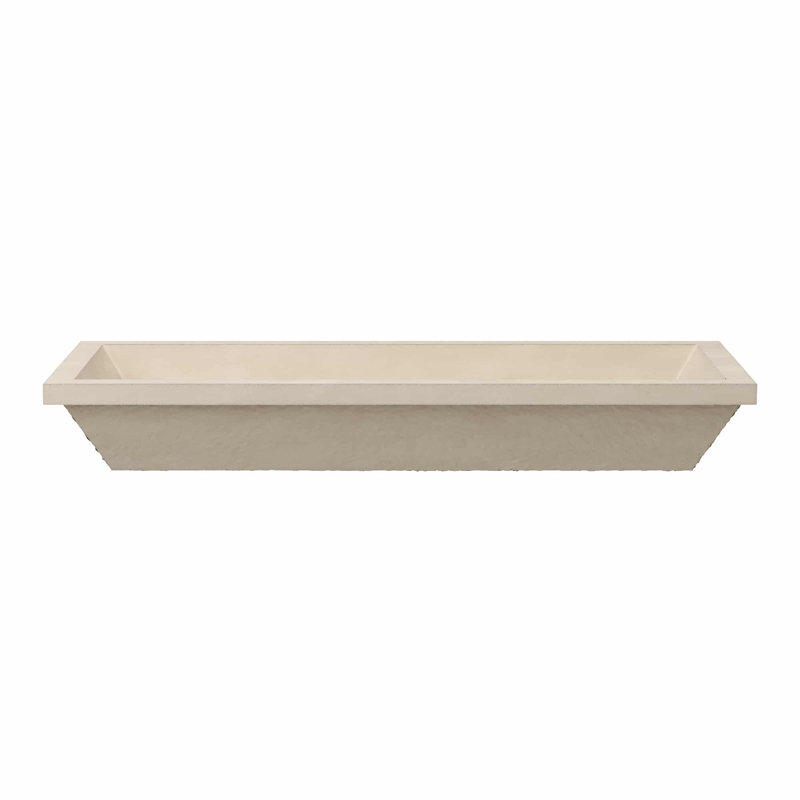 Arcata 36" Undermount Concrete Trough Bathroom Sink, Sand