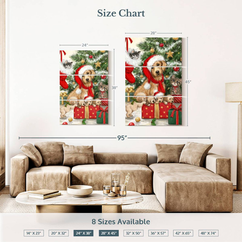 Lelend Christmas Dog And Cat, 38" H x 24" W