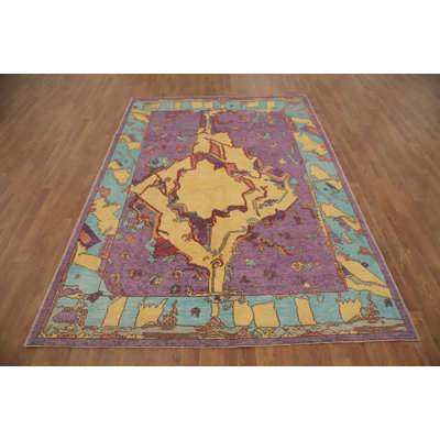 Vegetable Dye Oushak Oriental Area Rug 6x8