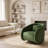 Swivel Accent Chair, 360-degree Swivel Barrel Chair with Teddy Upholstery, Comfy Pumpkin-Shaped Swivel Chair for Living Room, Bedroom, or Office-812131437-807127111