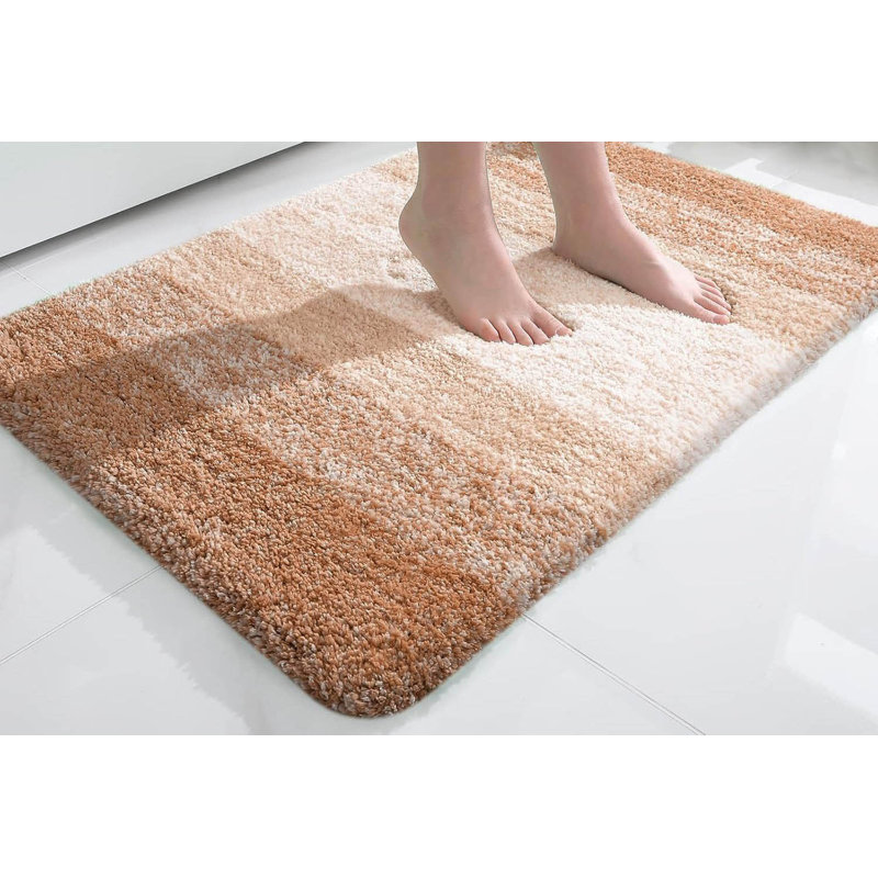 Microfiber Bath Mat, Non-Slipabsorbent Bathroom Mat, Single - 90cm L x 3cm W, Beige