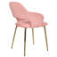 Ensemble de 2 chaises de salle à manger en velours, chaises de cuisine rembourrées avec accoudoirs et dossier creux, chaise d'appoint moderne avec pieds en métal doré, chaise d'appoint de style Mid-Century avec siège rembourré doux pour salle à manger, salon, meuble-lavabo et chambre à coucher-413866524