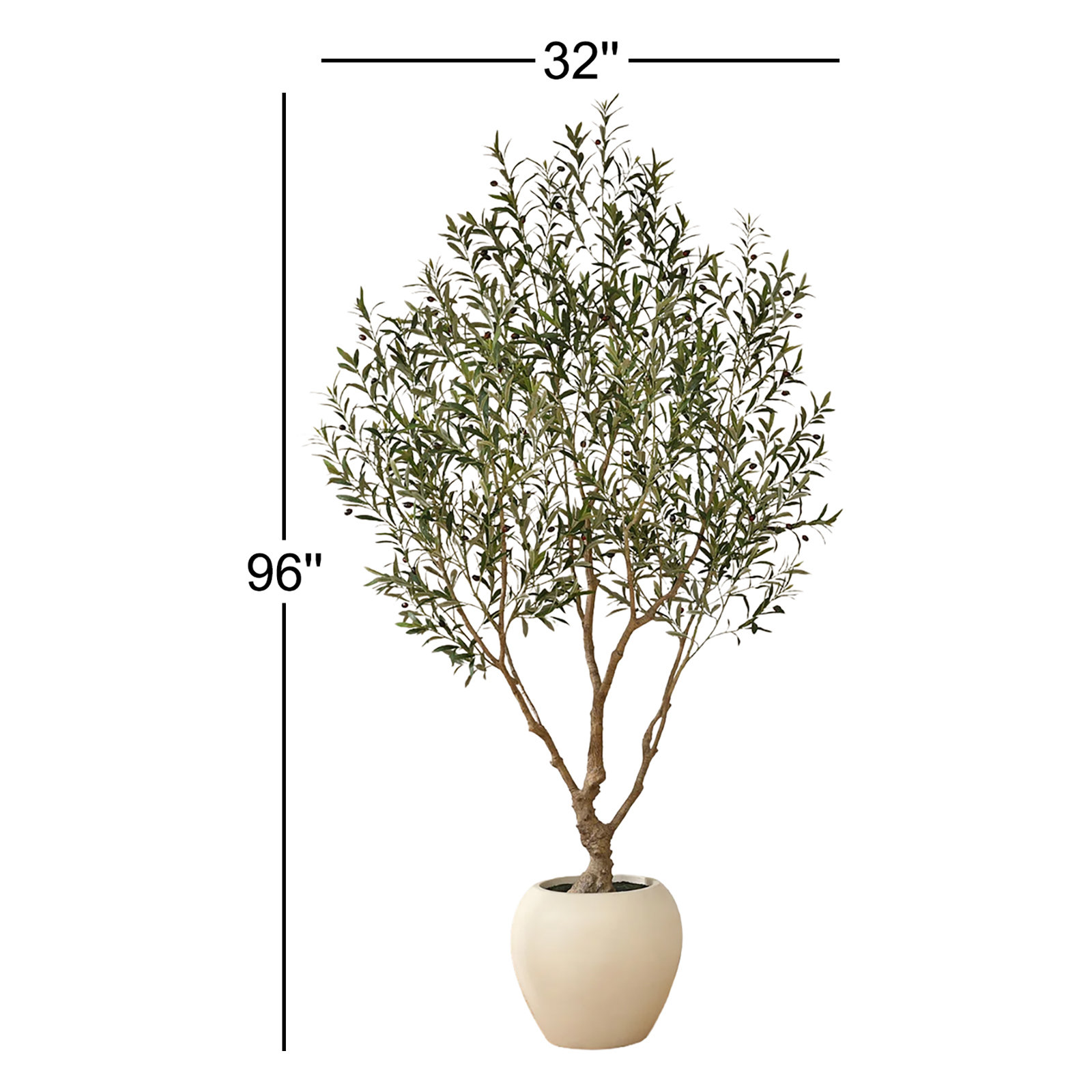 Alvina 96" Olive Tree in Pot