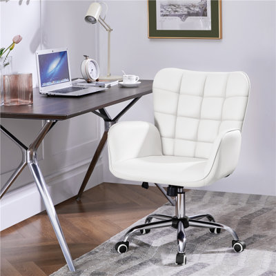 Chaise de bureau en similicuir Poche avec accoudoirs rembourrés
