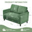 Small 2 Seat 48" Corduroy Sofa, Comfy Sofa Couch W 2 Seater Corduroy Loveseat-2008187759