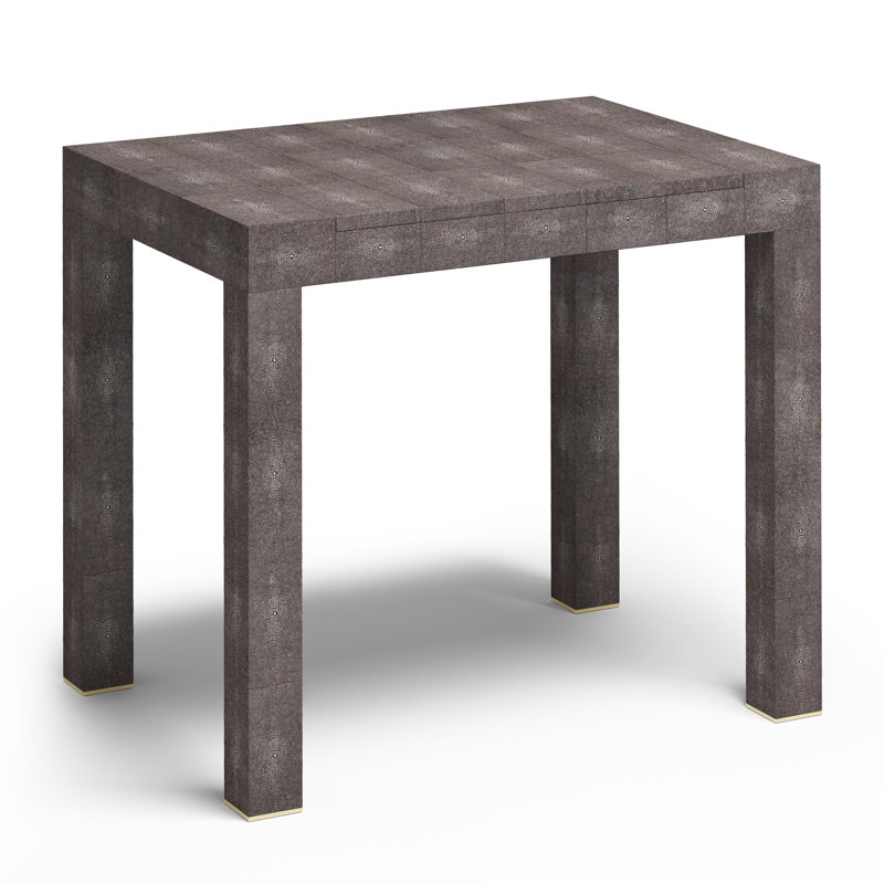 Shagreen Game Table with Dice, Chocolate